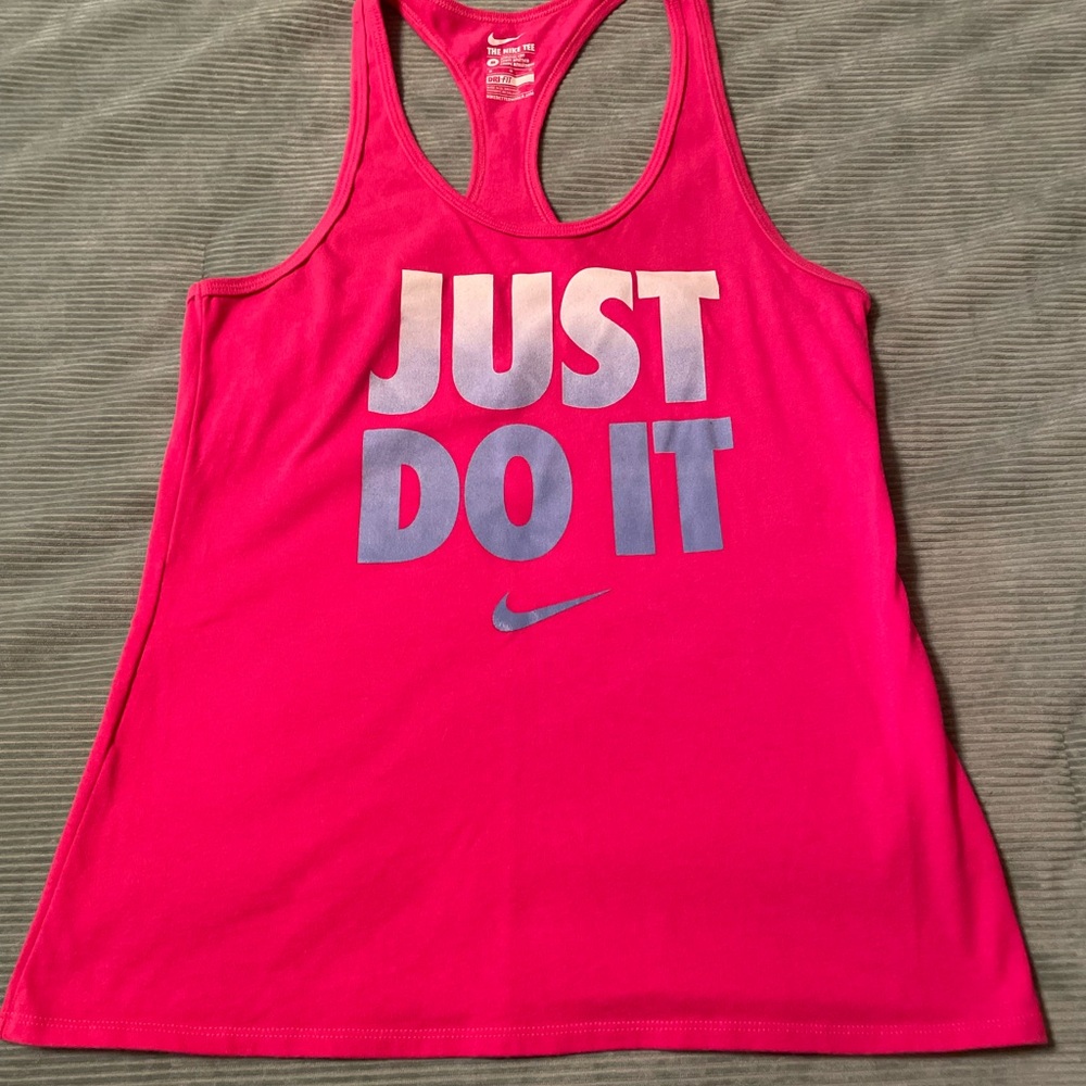 Women’s Nike Pink Tank Top with Slogan